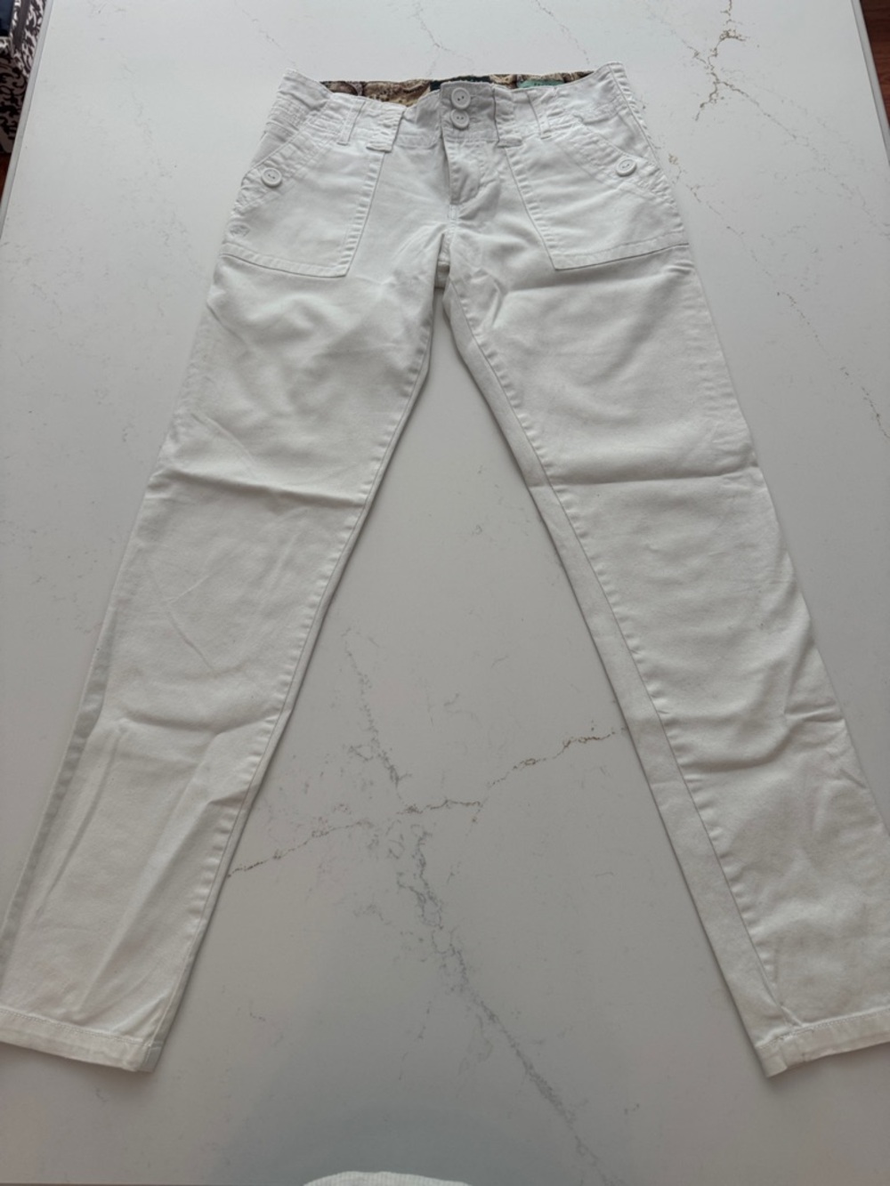 Sanctuary White Skinny Jeans with Front Patch Pockets